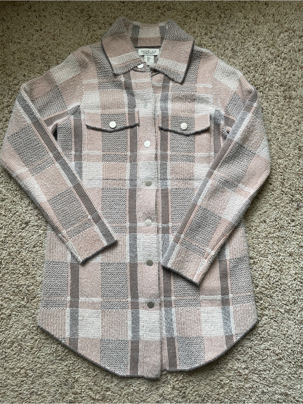 Rachel Zoe Plaid Knit Shacket